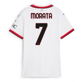 AC Milan Alvaro Morata #7 Uit tenue Dames 2024-25 Korte Mouw